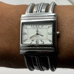 Silver Premier Design Cuff Watch
